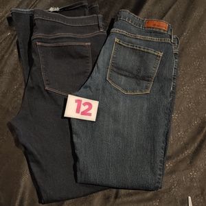 Three pairs of size 12 jeans